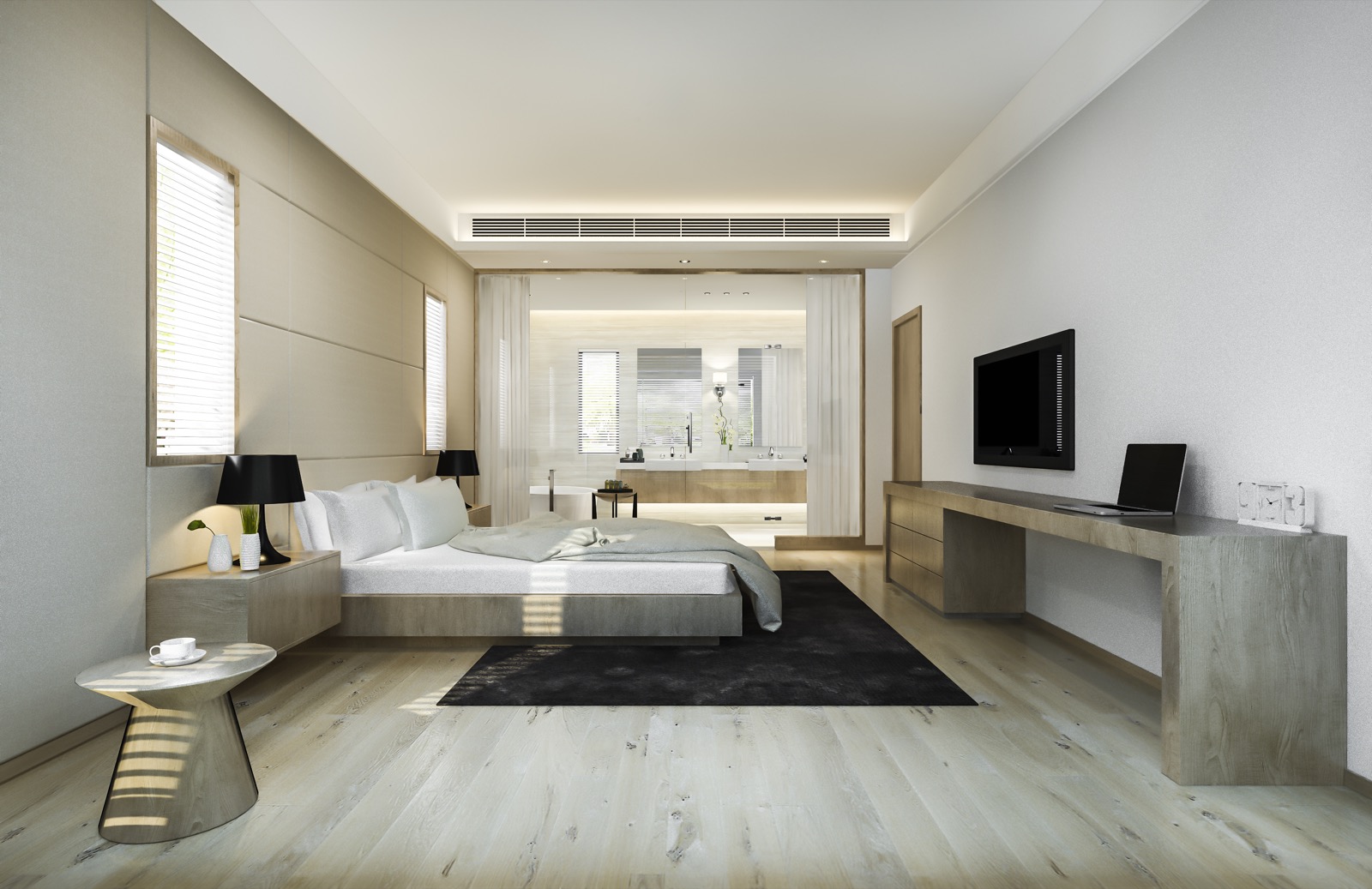 Air conditioned bedroom